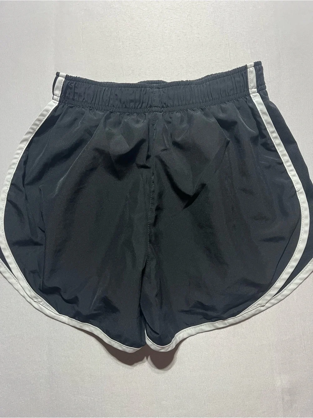 Nike Black Women's XSmall Athletic Elastic Waist Shorts with White Trim